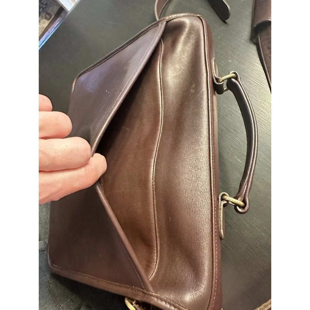 COACH Vintage Colebrook Briefcase Brown Leather Messenger Bag 5181